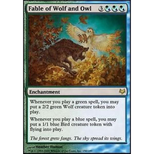 to be modified  of Wolf and Owl ~ Eventide ~ Excellent+ ~ Magic The Gathering #1 image