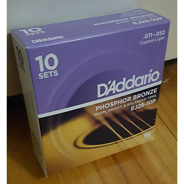 D&#039;Addario EJ26-10P Phos. Bronze Acoustic Guitar Strings. (10 sets) Gauge:11-52 #1 image