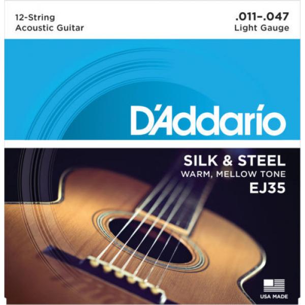 3 Sets D&#039;Addario EJ35 Silk &amp; Steel 12-String Acoustic Folk 11-47 Fingerstyle #1 image