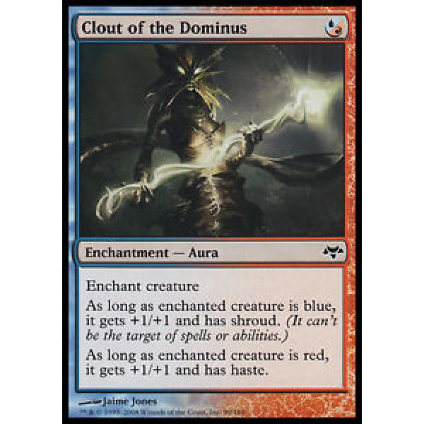 MTG Clout of the Dominus x4 Eventide ENGLISH LP Common Hybrid Blue Red #1 image