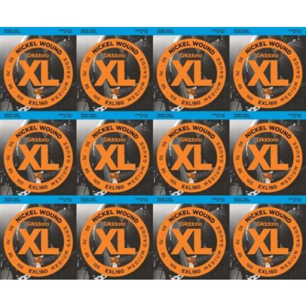 D&#039;Addario EXL160 Nickel Wound Long Scale Medium Bass St... (12-pack) Value Bundl #1 image