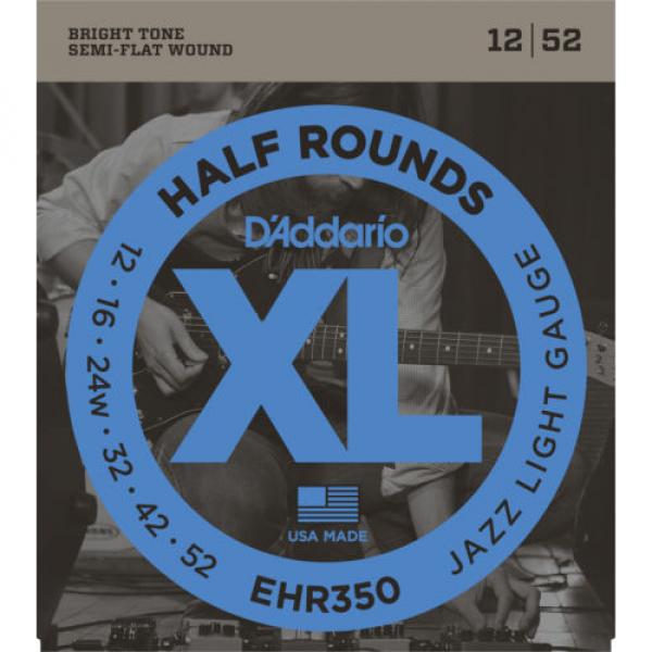 3 Sets D&#039;Addario EHR350 Half Rounds Jazz Light 12-52 Electric Guitar Strings #1 image