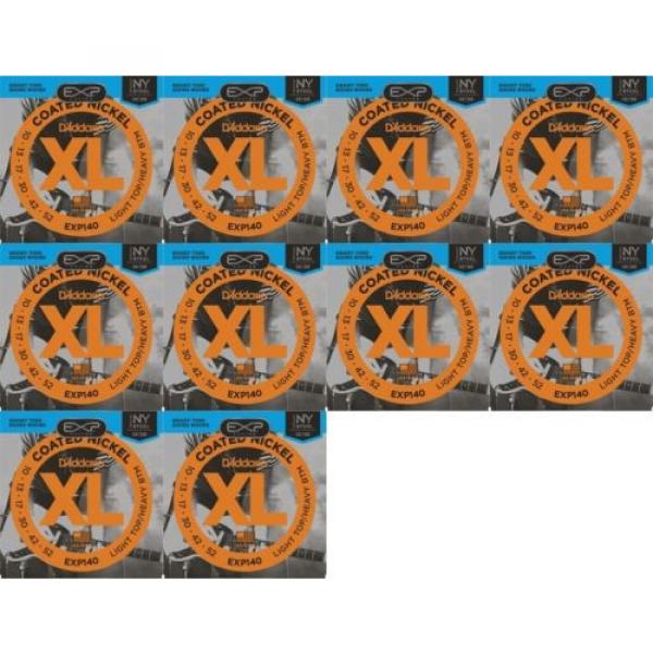 D&#039;Addario EXP140 Coated Nickel Plated Steel Light Top/H... (10-pack) Value Bundl #1 image