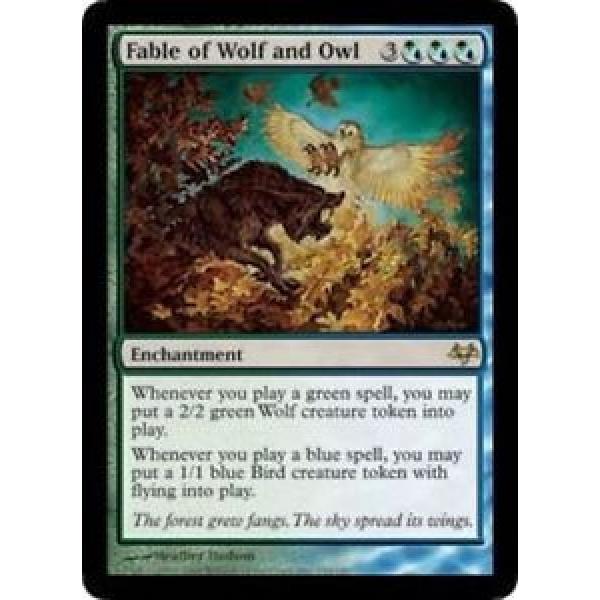 Fable of Wolf and Owl - LP - Eventide MTG Magic Cards Gold Rare #1 image