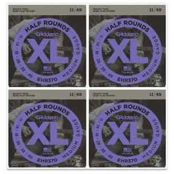 D&#039;Addario EHR370 Half Rounds Semi Flatwound Elec. Strings. (4 sets) Gauge: 11-49 #1 image