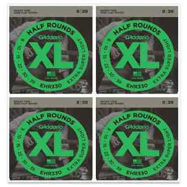 D&#039;Addario EHR330 Half Rounds Semi Flatwound Elec. Strings. (4 sets) Gauge: 8-39 #1 image