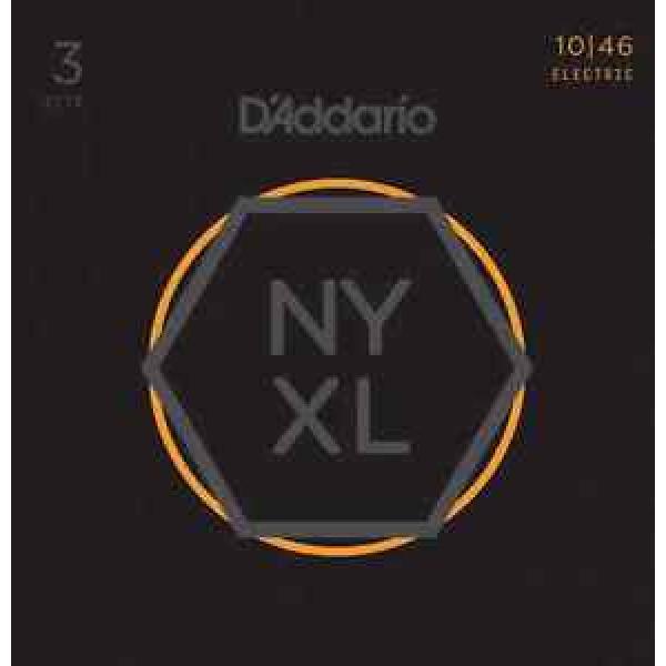 D&#039;Addario NYXL Nickel Wound Electric Guitar Strings. (3PK) Gauge: 10-46 #1 image