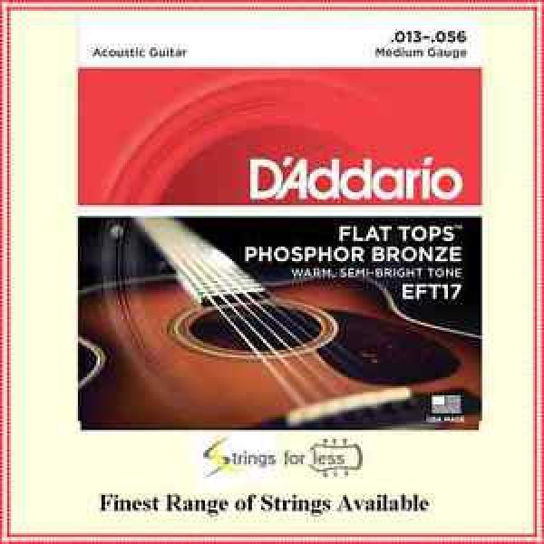 D&#039;Addario EFT17 Flat Tops Phosphor Bronze Acoustic Guitar Strings, 13 - 56 #1 image