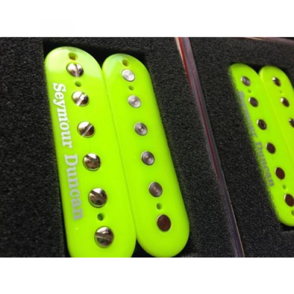 Seymour Duncan SH-4 JB and SH-2n Jazz Humbucker Pickup Set Neon Green New #1 image