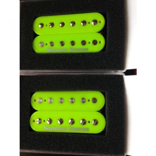 Seymour Duncan SH-4 JB and SH-2n Jazz Humbucker Pickup Set Neon Green New #3 image