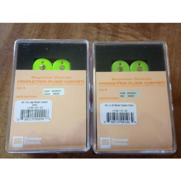 Seymour Duncan SH-4 JB and SH-2n Jazz Humbucker Pickup Set Neon Green New #4 image