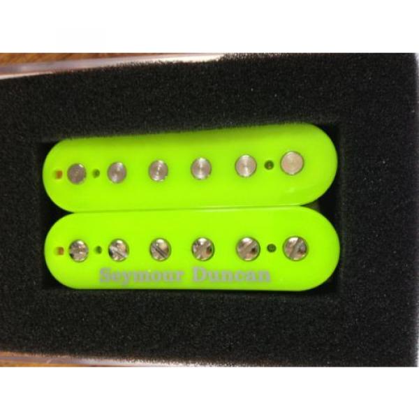 Seymour Duncan SH-4 JB and SH-2n Jazz Humbucker Pickup Set Neon Green New #5 image