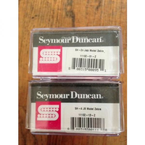 Seymour Duncan SH-4 JB bridge And SH-2N Jazz Neck Humbucker Pickup Set Zebra #2 image