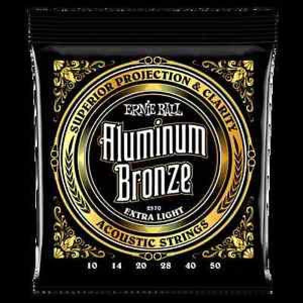 Ernie Ball Extra Light Aluminium Bronze Acoustic Guitar Strings 10-50 #1 image