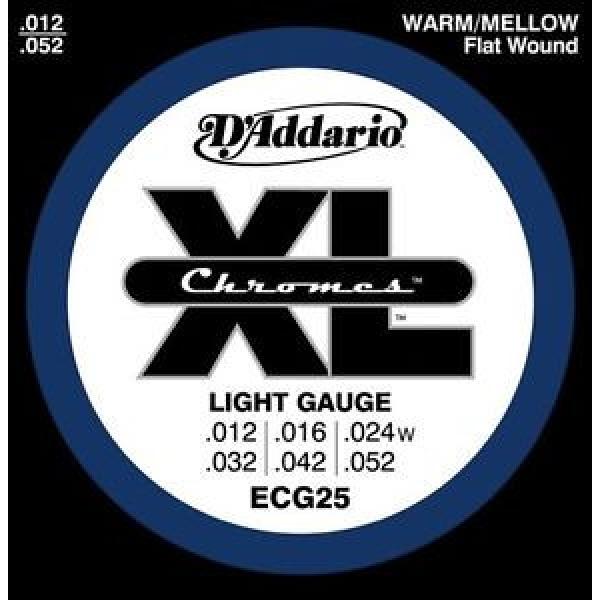 5 Pack!  D&#039;Addario XL Chromes Light 12-52 ECG25 Warm/Mellow Guitar Strings   #1 image