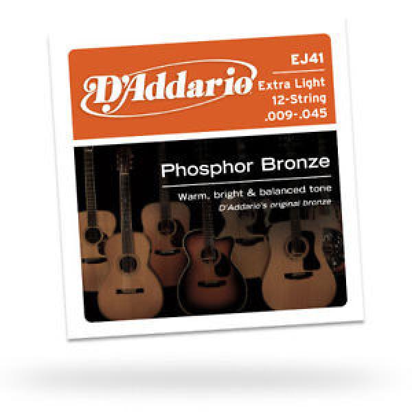 5 Pack D&#039;Addario EJ41 Extra Light 12 String Acoustic Guitar Strings Free US Ship #1 image