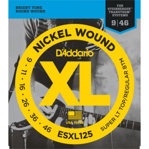 3 Sets D&#039;Addario ESXL125 Double Ball End Nickel Wound Super Light Top Reg Bottom #1 image