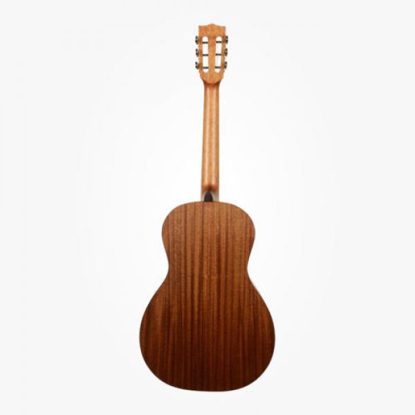 Kala Solid Cedar Top Parlor Acoustic Guitar Rosewood Fretboard Natural Satin #4 image