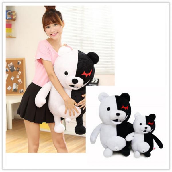 Dangan Ronpa Mono Kuma Monokuma White&amp; Black Bear soft Plush toy doll 14&#034; STOCK #1 image