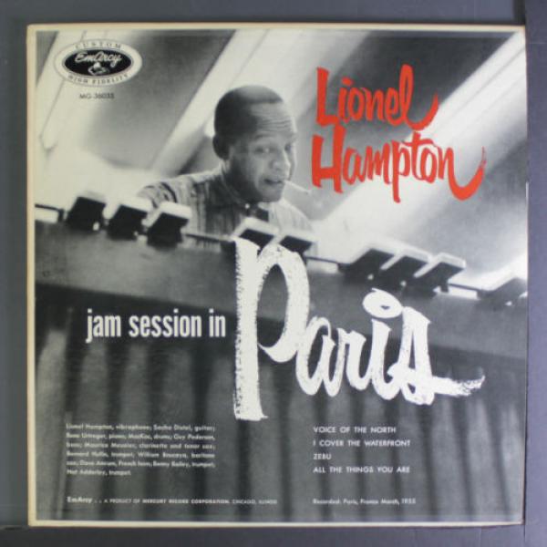 LIONEL HAMPTON: Jam Session In Paris LP (Mono, 2 neat clear taped seams) Jazz #1 image