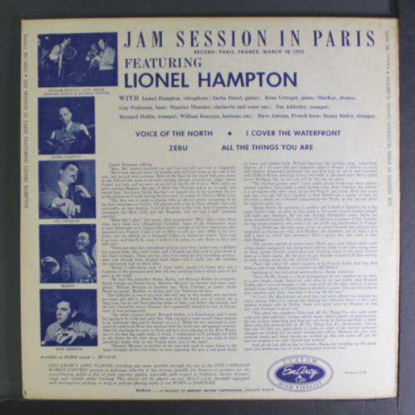 LIONEL HAMPTON: Jam Session In Paris LP (Mono, 2 neat clear taped seams) Jazz #2 image