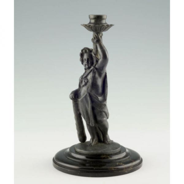 Boy in Löwenfell Candles Chandelier Hercules Marble foot France 1860 Stand #2 image