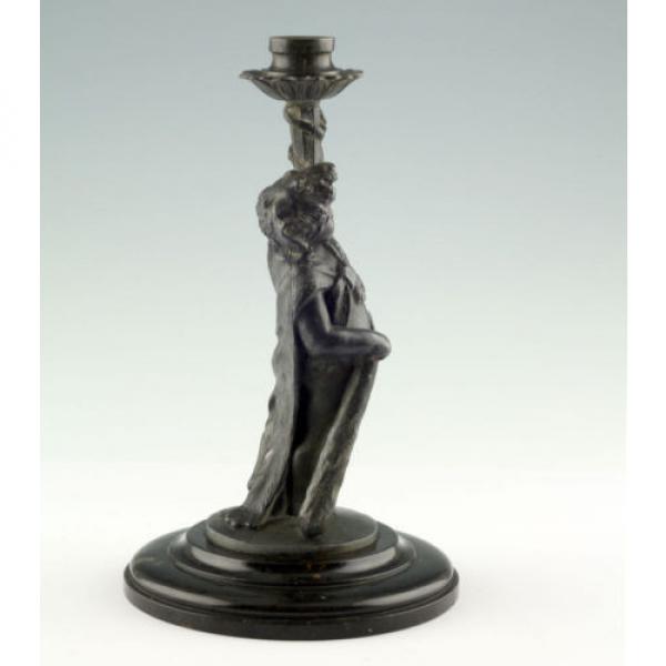 Boy in Löwenfell Candles Chandelier Hercules Marble foot France 1860 Stand #6 image