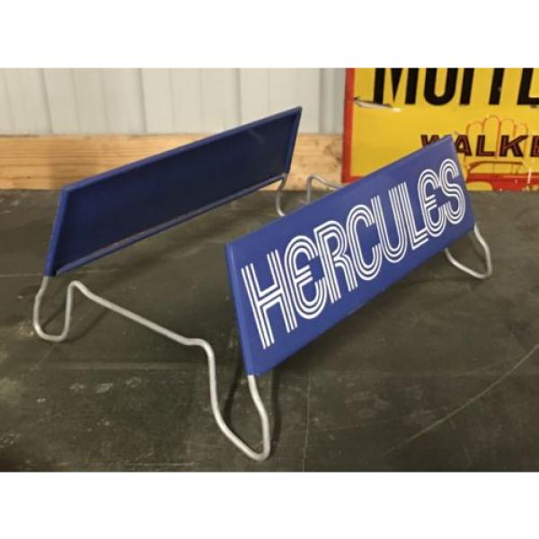 LQQK! VinTaGe HERCULES TIRE DISPLAY Stand SIGN Gas Oil Service Station OLD Car #2 image