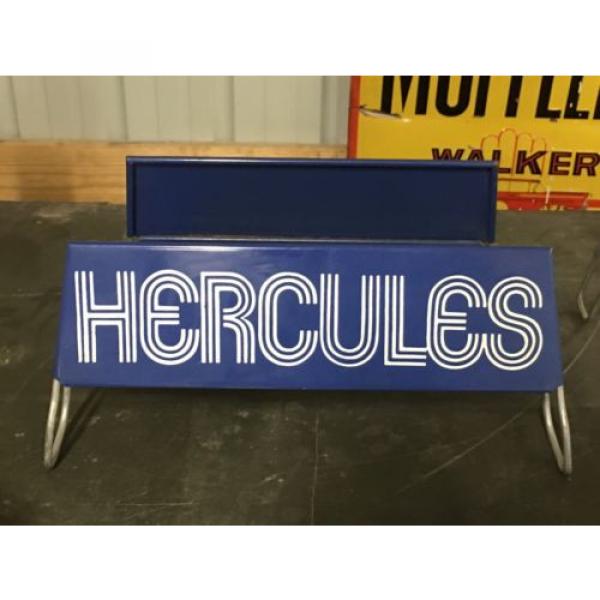 LQQK! VinTaGe HERCULES TIRE DISPLAY Stand SIGN Gas Oil Service Station OLD Car #3 image