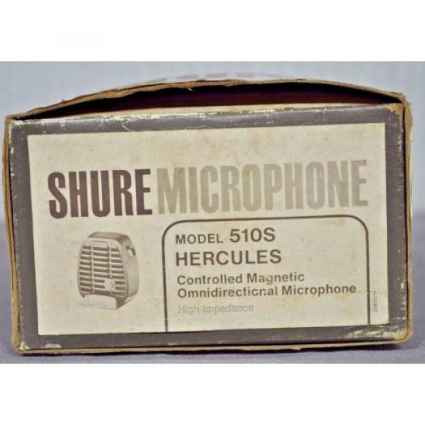 2-VINTAGE SHURE 510-S MODEL HERCULES DESKTOP/STAND MICROPHONES W/1 ORIGINAL BOX #5 image