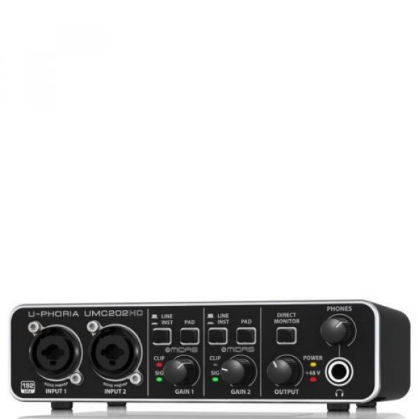 Behringer UMC202HD U-Phoria USB Audio Interface with MIDAS Microphone #1 image