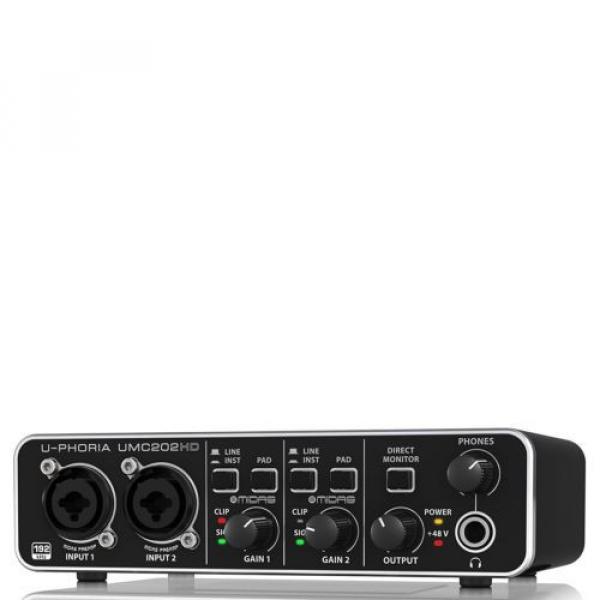 Behringer UMC202HD U-Phoria USB Audio Interface with MIDAS Microphone #5 image