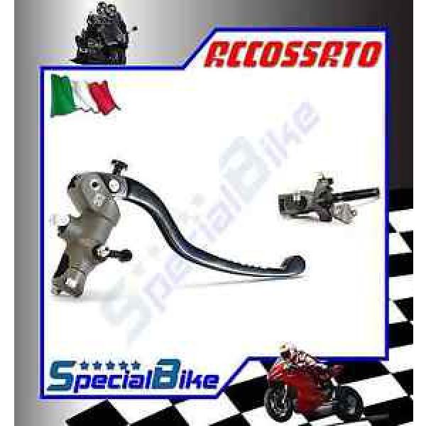 ACCOSSATO 19 X 18 BRAKE RADIAL MASTER CYLINDER WITH FIXED LEVER FORGED #1 image