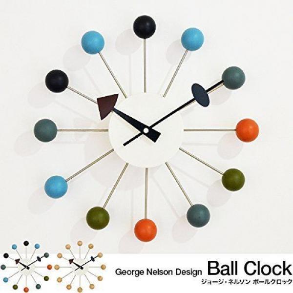 George Nelson Desien Ball Clock Art clock of radial form and pop color #2 image