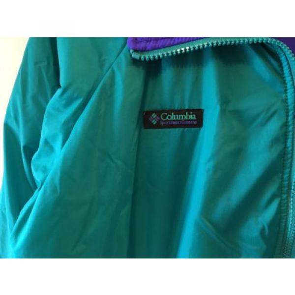 Columbia Radial Sleeve Reversible Green Purple Nylon Thinsulate Jacket sz M CJ2 #2 image