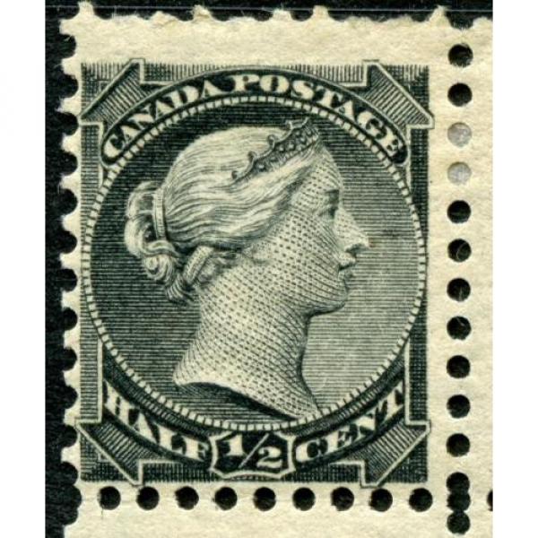 Canada Small Queen 1/2c Block of 4 MM inc Re-Entry Doubling of Radial Lines etc #3 image