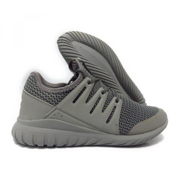 [S76022] ADIDAS TUBULAR RADIAL SOLID GREY GRADE SCHOOL BIG KIDS SNEAKER Sz 5 #1 image