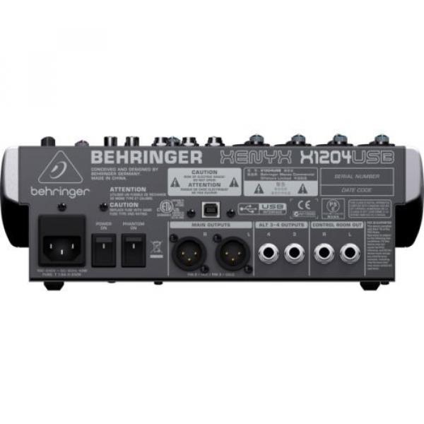 Behringer Xenyx X1204USB 12-Input USB Audio Mixer w/ Effects l Authorized Dealer #3 image