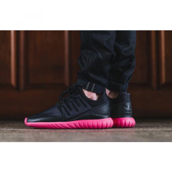 adidas Originals Men&#039;s Tubular Radial Black/Crimson Sneaker S75393 New Size-10 #2 image