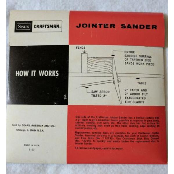 Vintage Craftsman Jointer Sander 8 Inch For Table Or Radial Saw #6 image