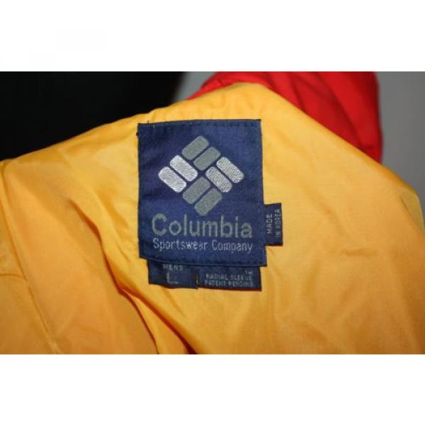 Columbia Radial Sleeve Red Yellow Jacket Lining L #4 image