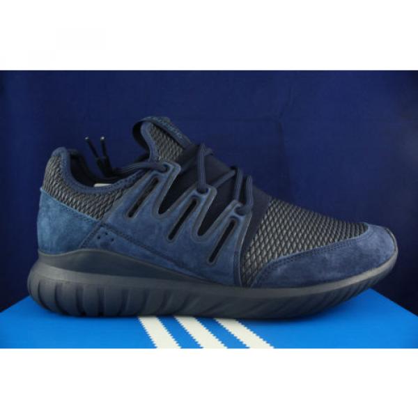 ADIDAS TUBULAR RADIAL LEATHER COLLEGIATE NAVY CORE BLACK S76722 SZ 11 #1 image