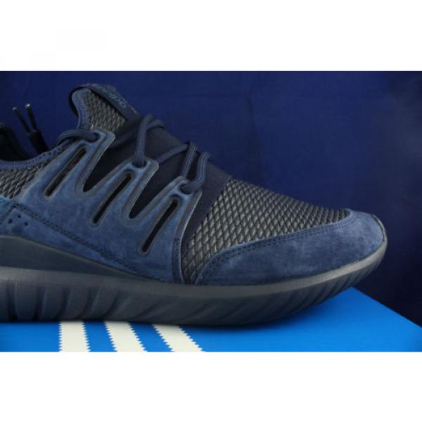 ADIDAS TUBULAR RADIAL LEATHER COLLEGIATE NAVY CORE BLACK S76722 SZ 11 #2 image