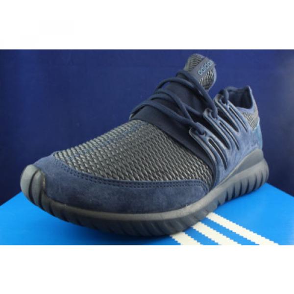 ADIDAS TUBULAR RADIAL LEATHER COLLEGIATE NAVY CORE BLACK S76722 SZ 11 #7 image