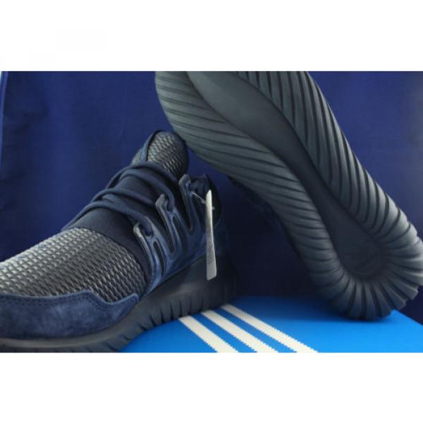 ADIDAS TUBULAR RADIAL LEATHER COLLEGIATE NAVY CORE BLACK S76722 SZ 11 #8 image