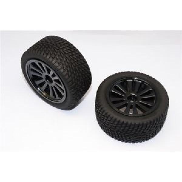 GPM Flat Vacuum 6 Poles Wheels w/Radial Tires (40G,2pcs) For Traxxas Mini E Revo #1 image