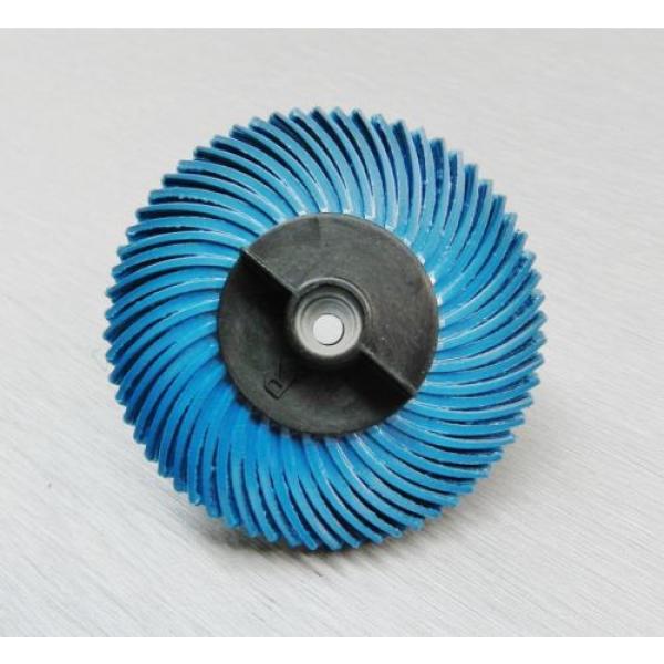 3M RADIAL BRISTLE DISC 2&#034; BLUE 400 GRIT 6 PLY FINISHING BRUSH MOUNTED on HUB #10 image