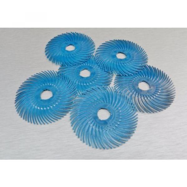 3M RADIAL BRISTLE DISC 2&#034; BLUE 400 GRIT 6 PLY FINISHING BRUSH MOUNTED on HUB #11 image