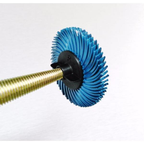 3M RADIAL BRISTLE DISC 2&#034; BLUE 400 GRIT 6 PLY FINISHING BRUSH MOUNTED on HUB #12 image