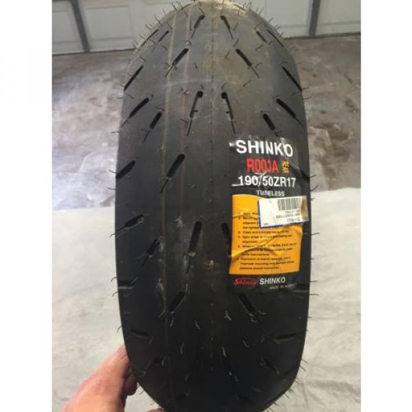 Shinko 003A 190/50-17 Hook Up Rear Drag Race Motorcycle Sportbike Radial Tire #1 image